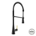thumbnail image 5 of Moen S5235ew Sinema 1.5 GPM Single Hole Pre-Rinse Pull Down Kitchen Faucet - Black, 5 of 7