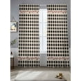 thumbnail image 2 of Country Star Plaid Sheer Curtains 84 Inch Length 2 Panels Set, Semi Transparent Voile Rod Pocket Curtains for Living Dining Room Bedroom Drapes Black Retro American Farm Barn Berry, 2 of 6
