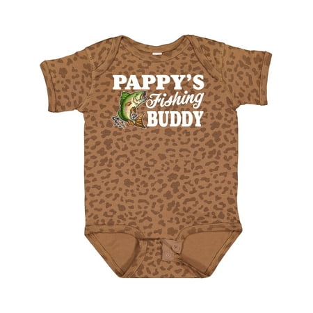 

Inktastic Pappy s Fishing Buddy with White Text Gift Baby Boy Bodysuit