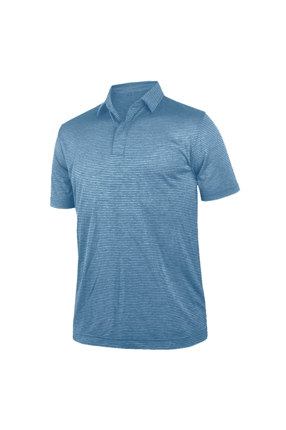 Men's Clayton Pinstripe Performance Golf Polo Shirt #1664