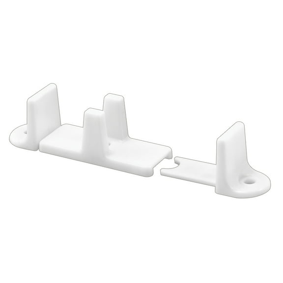 Prime-Line Door Guide Floor Mounting - Nylon, Adjustable, Sliding Bolt - White