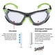 thumbnail image 5 of Gafas de seguridad 3M Solus serie 1000, lentes transparentes, verde/negro, 5 of 6