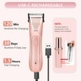thumbnail image 6 of MichPong Hair Trimmer for Women Electric Shaver for Bikini Face Leg, Rechargeable 2-in-1 Gift Set, 6 of 9