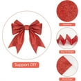 thumbnail image 4 of Red Glitter Wired Ribbon,Bexikou 2 Rolls Christmas Ribbon for Wreath, ChritmasTree Decoration, Gift Wrapping,Crafts, Wreaths, Bows, Garlands,2.55 Inch x 20 Yards, 4 of 6