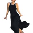 thumbnail image 3 of Txlixc Vestido largo sin mangas, cuello redondo, espalda hueca, estilo de Club de alta puntuación Txlixc moda, 3 of 7