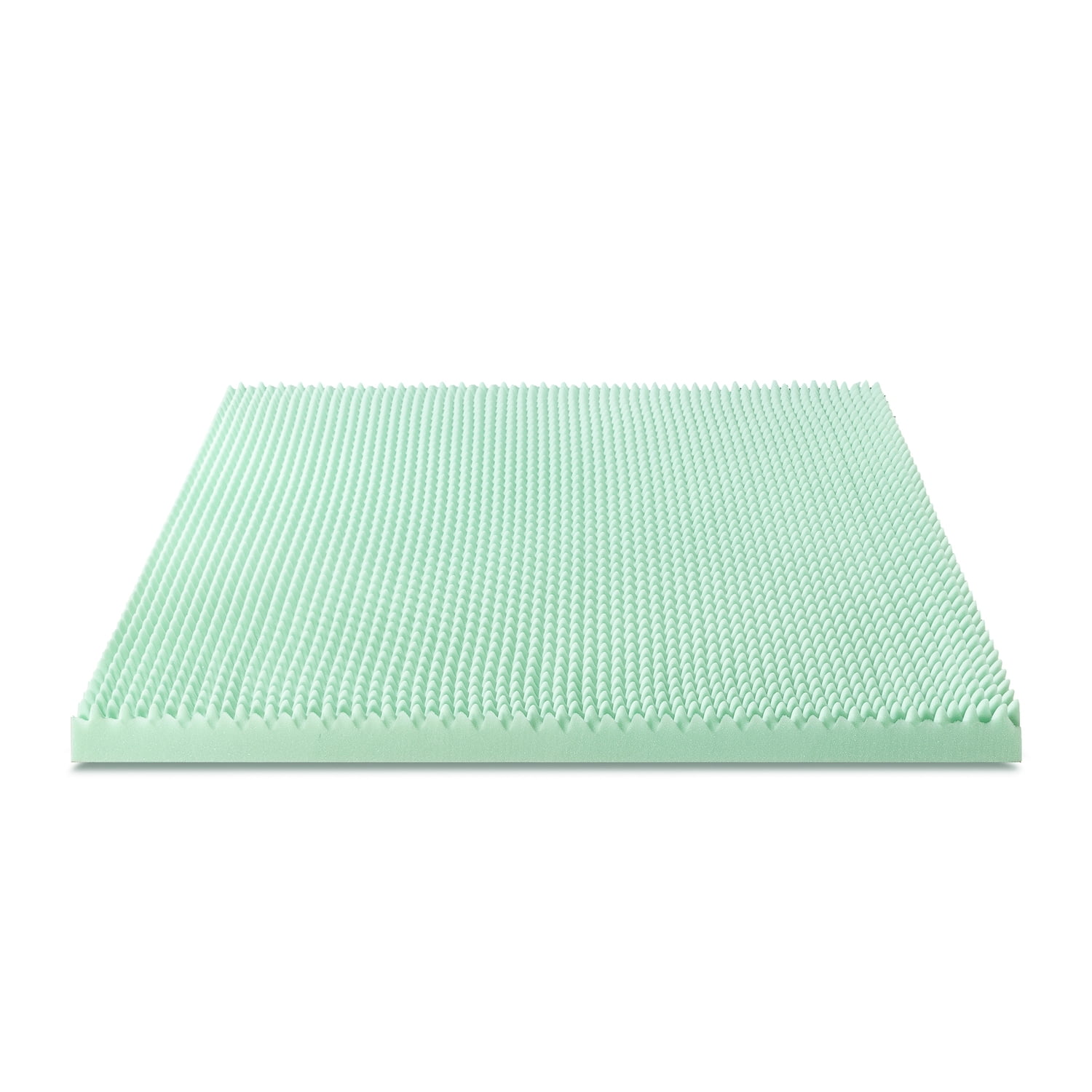 Mellow 3" Egg Crate Memory Foam Mattress Topper with Aloe Vera Infusion, Short Queen