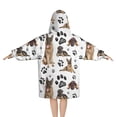 thumbnail image 2 of German Shepherd Dog and Footprint Blanket Hoodies for Kids 6-13YR Oversize Wearable Blanket Hoodies for Boys Girls Teens, 2 of 7