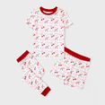 thumbnail image 1 of PatPat Pijamas de bambú para niñas pequeñas y niños con estampado divertido (traje de 3 piezas ajustado), 1 of 2
