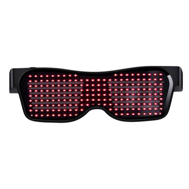 SMihono Bluetooth LED Glasses, Bluetooth APP Connected Smart Light Up Glasses Customized LED Dynamic-pixel USB Rechargeable For Party Club DJ For Party Supplies Party Home Decoration on Clearance