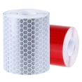 thumbnail image 1 of 2 Pcs Ruban Adhésif 50mm 3 Mètres Ruban Réflecteur Ruban de Sécurité Blanc et Rouge, 1 of 3