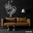 thumbnail image 3 of Craftnamesign Faith Neon Sign, Dandelion Flower LED Sign, Heart Wall Art, 3 of 3