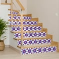 thumbnail image 5 of Mi Alma Blue Red Flower Peel & Stick Vinyl Backsplash Tiles 5x5, 24 pcs, 5 of 12