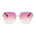 thumbnail image 2 of Gafas de Sol Shiratori Sin Montura con Borde Cortado en Degradado Púrpura para Mujer, 2 of 2