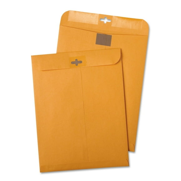 Quality Park 43468 Clear-Clasp Envelopes, 6-Inch x9-Inch, 100/BX, Kraft