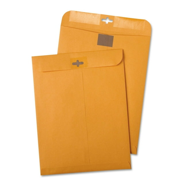 Quality Park 43468 Clear-Clasp Envelopes, 6-Inch x9-Inch, 100/BX, Kraft