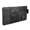 thumbnail image 5 of LYUMO Car Leather Organizer Universal Car Sun Visor Leather CD Sunglass Card Organizer Holder, Black, 5 of 8