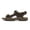 Dark Brown, variant on Men's Adjustable Outdoor Sport Sandals, Breathable Brown Leather Hiking Sandals