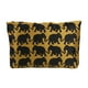 thumbnail image 1 of Bolsas de maquillaje de mano multifuncionales de elefante únicas de 1 pieza para viajar, tono dorado medio negro de poliéster, 1 of 5