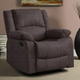 thumbnail image 2 of Lifestyle Solutions Parma Recliner Chair w/ Multi-function Microfiber Fabric & Wood Frame, Chocolate, 2 of 9