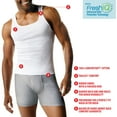 thumbnail image 3 of Big Men's FreshIQ ComfortSoft Dyed Tagless Tanks 4-Pack, Size 2XL, 3 of 7