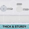 thumbnail image 3 of Alfombra de baño Smiry de espuma viscoelástica extrasuave, absorbente, 60 x 40 cm, color blanco, 3 of 9