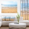 thumbnail image 1 of Blue Seashore with Pebble Stones - Modern Seascape Canvas Artwork, 1 of 3