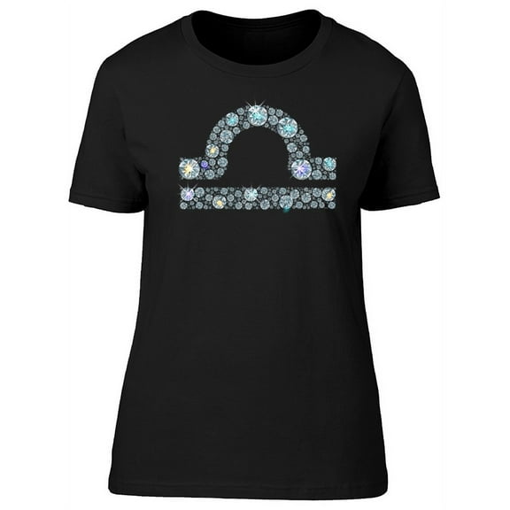 Libra Zodiac Diamonds T-Shirt Women -Image by Shutterstock, Female x-Large