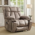thumbnail image 4 of Bonzy Home Oversized Power Lift Recliner — Electric Lift Chair with Massage & Lumbar Heat, USB Port, Cup Holders & Side Pockets, Brown, 4 of 8