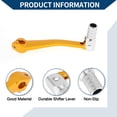 thumbnail image 3 of Folding Motorcycle Gear Shifter Lever for Bosuer 125 Aluminum Alloy Pedal Shift Lever Arm Gold Tone Lever Silver Tone Head, 3 of 6