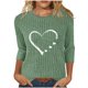 thumbnail image 1 of HongQid 3/4 Length Sleeve Womens Dressy Casual Tops Round Neck Tunic Shirts Summer Spring Fall Clothes, 1 of 5