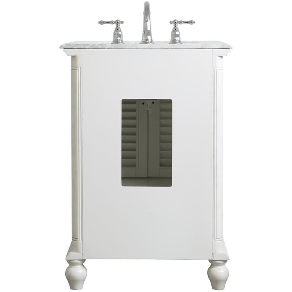 24 inch Single Bathroom Vanity in Antique White