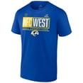 thumbnail image 2 of Men's Fanatics Royal Los Angeles Rams 2021 NFC West Division Champions Blocked Favorite T-Shirt, 2 of 4