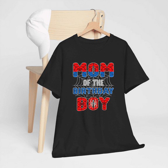 Spider Web Party Mom Of The Birthday Boy Matching Hero Family Gift T-Shirt, for men & women-TH66878