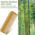 thumbnail image 2 of Natural Bamboo Wooden Hair Comb Eco Friendly Wide Tooth2PCS, 2 of 5