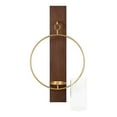 thumbnail image 4 of Kate and Laurel Maxfield Wall Sconce Candle Holder, 23-3/4"H x 13"W x 5-1/2"D, Walnut Brown, 4 of 8
