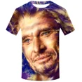 thumbnail image 3 of Camiseta de verano para hombre, cantante Johnny Halladay, estampado 3D, cuello redondo, informal, manga corta, talla grande, moda, 3 of 5
