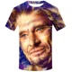 thumbnail image 3 of Camiseta de verano para hombre, cantante Johnny Halladay, estampado 3D, cuello redondo, informal, manga corta, talla grande, moda, 3 of 5
