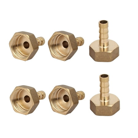G 1/2 Female Thread 8mm Dia Barbed End Hose Barb Plug Fittings Couplers 6pcs