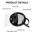 thumbnail image 4 of Raccoon Set of 2pcs PU Leather Round Suitcase Tags with Privacy Cover and Name ID Tag - Ideal for Travel Luggage, Handbags, Backpacks, School Bags, 4 of 6