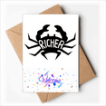 thumbnail image 1 of Black Crab Animal Outline Natural Welcome Back Greeting Cards Envelopes Blank, 1 of 3
