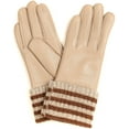 thumbnail image 2 of Oda Warm Striped Wool Cuff Winter Touch Screen Wrist Length Gloves, 2 of 4