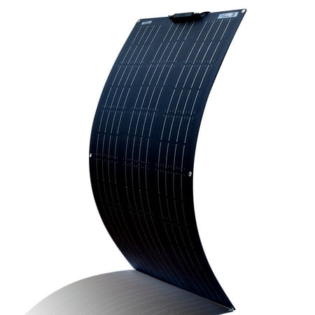 

XINPUGUANG 100w 12v Flexible Solar Panel Monocrystalline High Efficiency Photovoltaic Module for Boat Car RV Van Caravan Roof Shed Uneven Surfaces Black