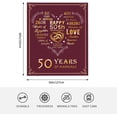 thumbnail image 2 of Gifts for 30th Anniversary Blanket, 30th Pearl Wedding Anniversary Couple Gifts for Dad Mom Parents Friends, 30 Years of Marriage Throw Blankets Gift for Husband Wife Her Him 50"x60", 2 of 5
