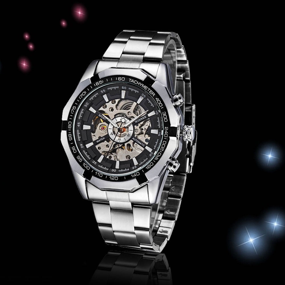 Montre Automatique Winner Pour Homme - Mécanique - Étanche - Acier - Neuf Avec étiquettes