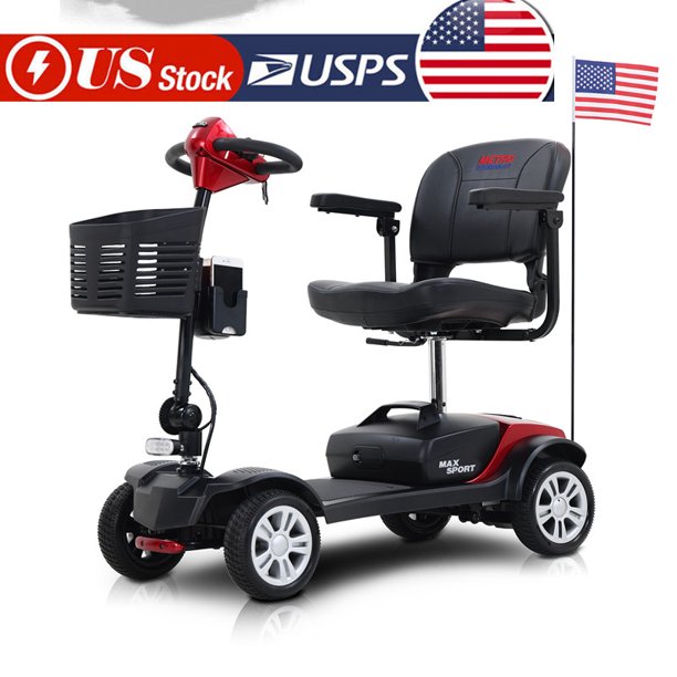 Gift for Elderly! MAX SPORT 4 Wheels Folding mobility scooter light