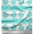 thumbnail image 1 of Soimoi Tissu en Soie Imprimé Bloc Paon au Mètre 42 Pouces de Large, 1 of 1