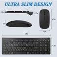 thumbnail image 6 of Rechargeable Wireless Keyboard Mouse, UrbanX Slim Thin Low Profile Keyboard and Mouse Combo with Numeric Keypad Silent Keys for nubia Red Magic 6 Pro - Black, 6 of 7