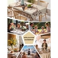 thumbnail image 5 of Farmhouse Texas Star Brown Table Cloth, Waterproof Tablecloth for Rectangle Tables, Berry Vintage Wooden Reusable Washable Fabric Table Cover for Restaurant Kitchen Dining Tables 60"x84", 5 of 9