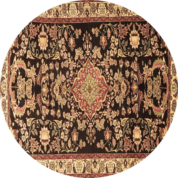 Ahgly Company Indoor Round Animal Brown Traditional Area Rugs, 6' Round