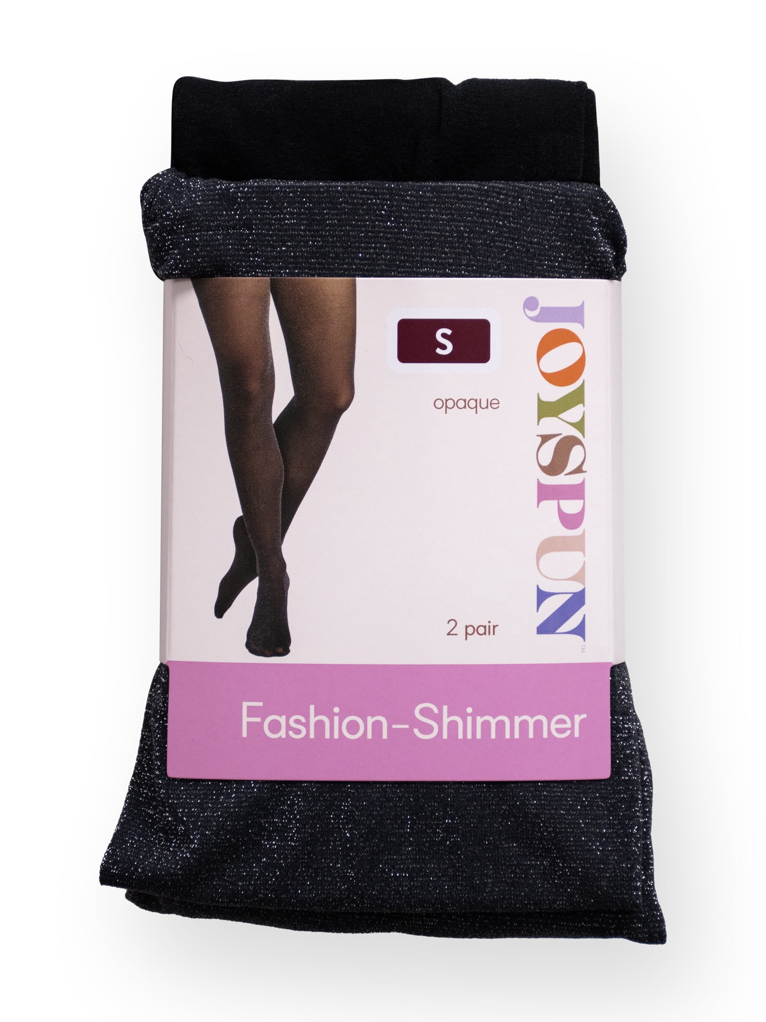 Joyspun Women's Shimmer Tights, 2-Pack, Sizes S-3XL